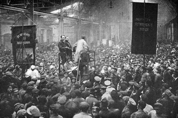 Митинг на Путиловском заводе. 1917